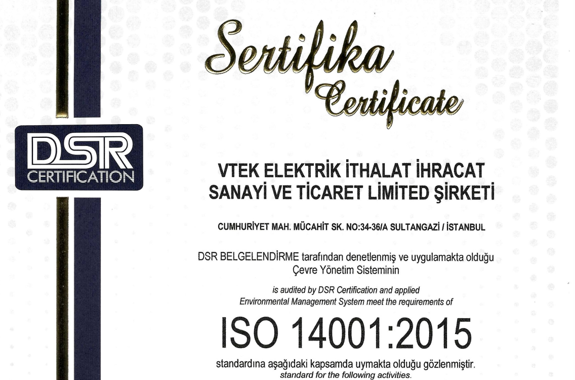 ISO 14001 Environmental Management Certification
